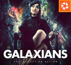 极品PS动作－星光璀璨：Galaxians Photoshop Action
